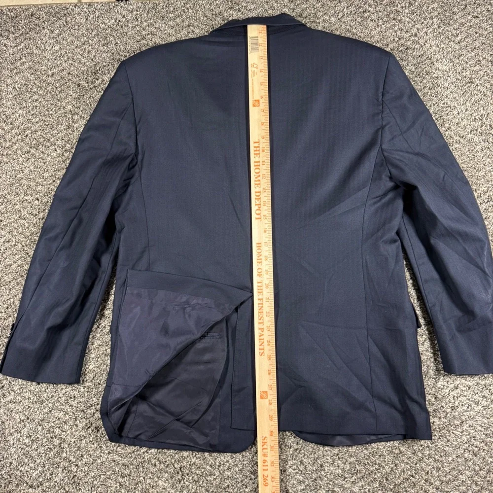 Brooks Brothers Loro Piana 40S Super 120s Navy Herringbone Blazer Sport Coat